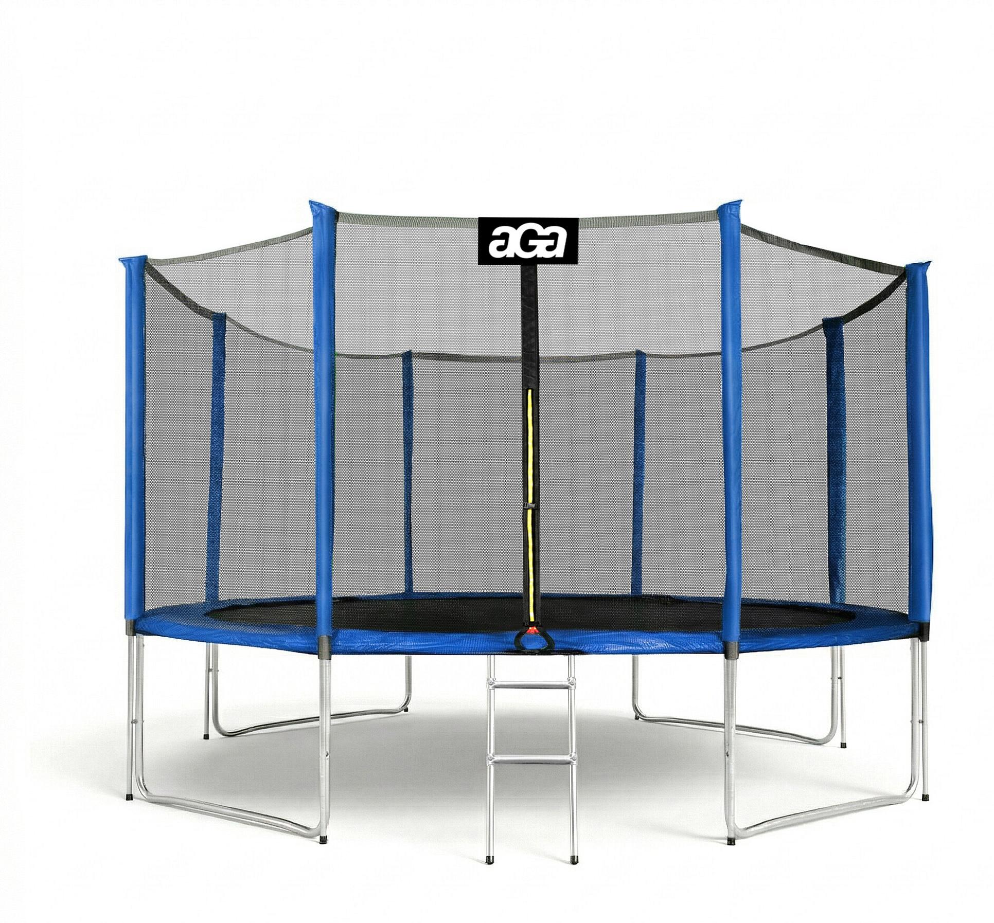 Aga SPORT PRO Trampolína 366 cm Modrá + ochranná sieť + rebrík