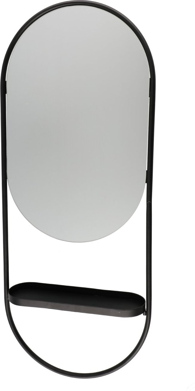 4LIVING Ovaler Wandspiegel mit Ablage