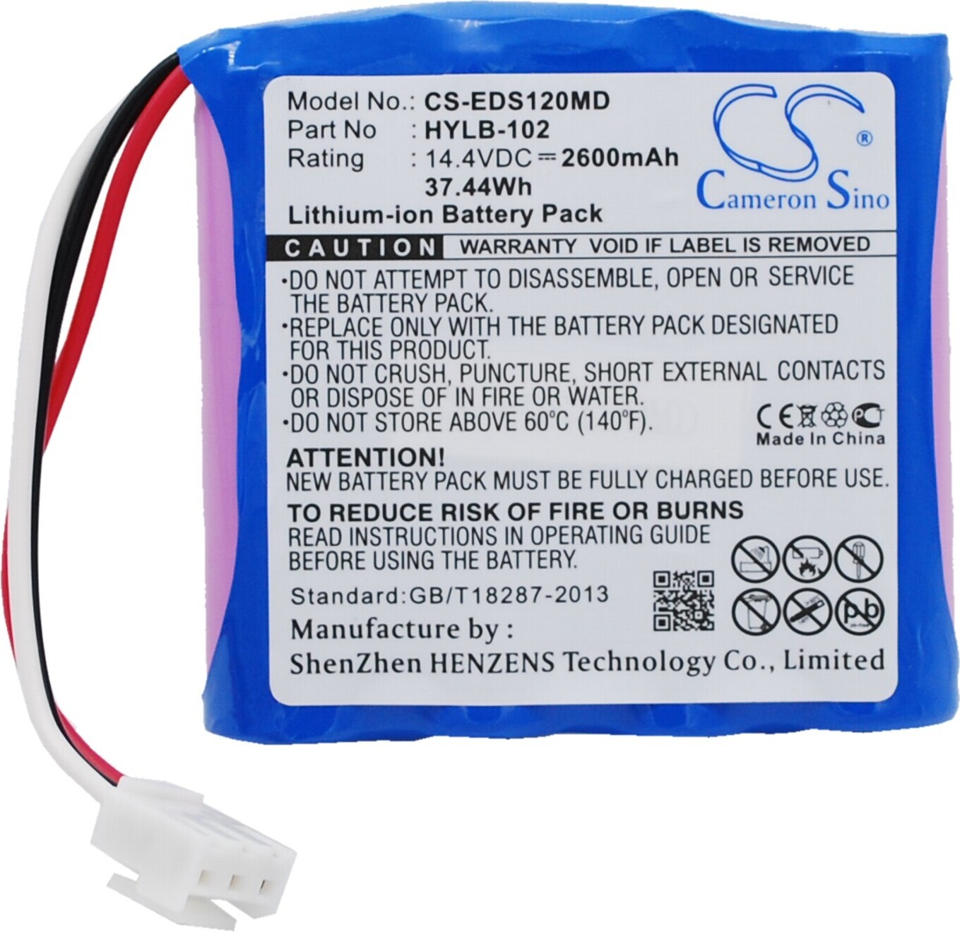 TECHTEK Akku Kompatibel mit [COMEN] CM-1200B ECG, CM1200B ECG, für [MINDRAY] DECG-03A, DECG-03A Elcktro Cardiogram, MEC-03, SE-601A, für [EDAN] M3, 21.21.064149
