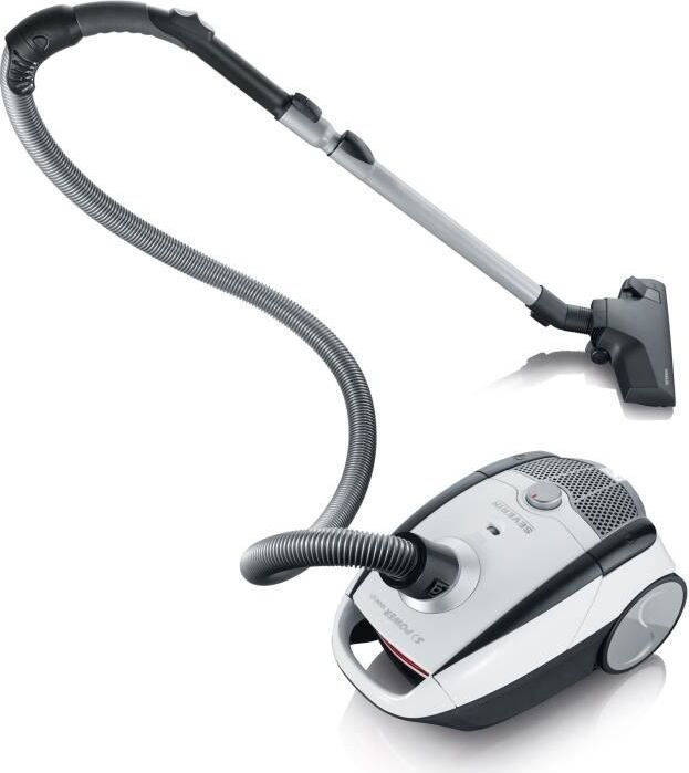 Staubsauger mit Beutel SEVERIN BC7035, 2L Microfaserbeutel, Hepa 13 Filter, Soft Sound Bürste, XL Parkettbürste SEVBC7035