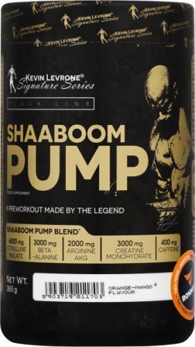 GLOBAL SUPPLEMENTS Kevin Levrone Shaaboom Pump 385 Pulver Dose Orange-Mango 53-008