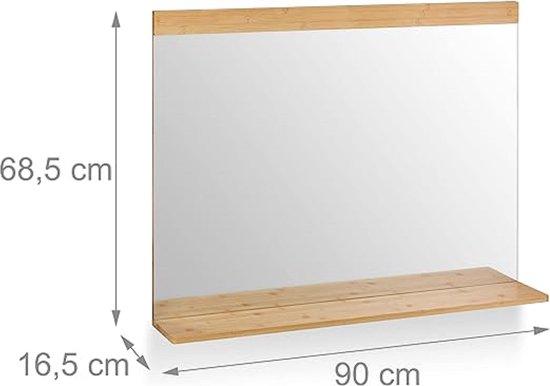 Famanu Badspiegel mit Ablage - Hotelqualität, 68,5 x 90 cm 65905