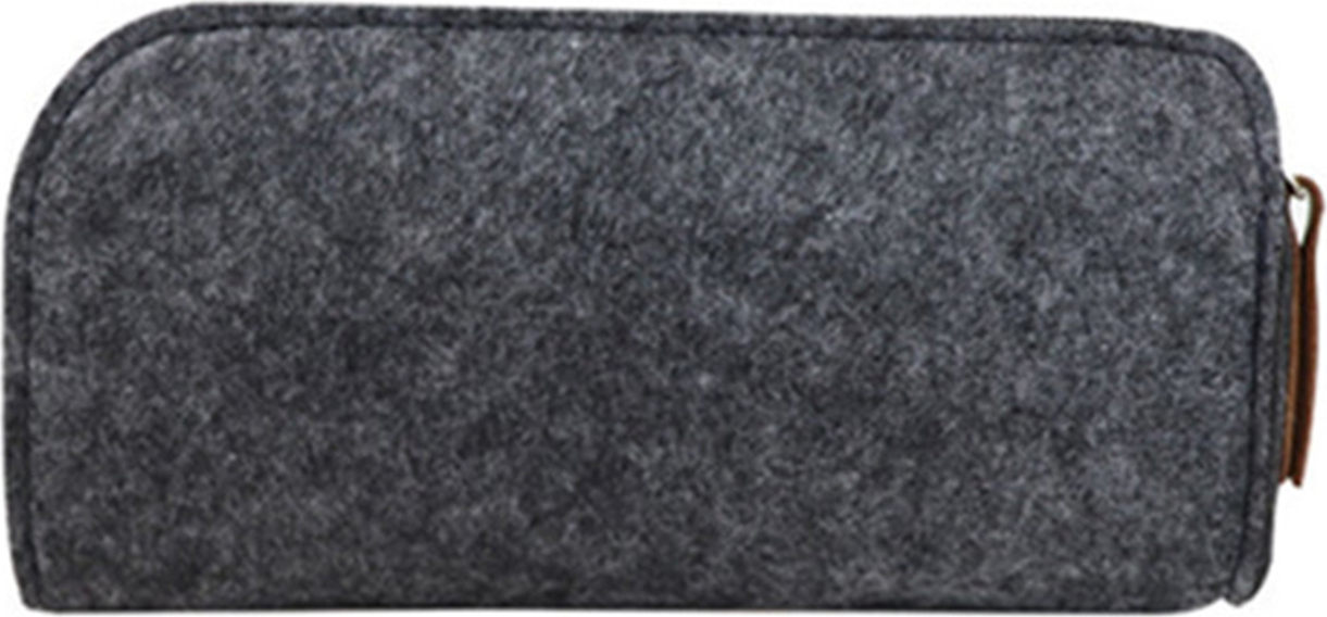 Essen Einfacher Filzzipper Kosmetischer Beutel Bleistiftbeutel Stift Case Schulmaterial Schreibweichung-4# 143699@Essen