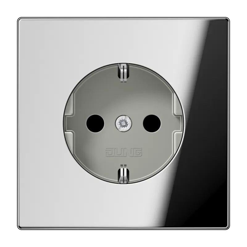 JUNG GCR 1520 KI. Buchsen-Typ: CEE 7/3. Produktfarbe: Chrom, Material: Metall. Eingangsspannung: 250 V, Stromstärke (ma GCR1520KI