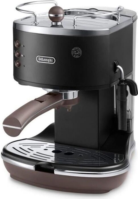 Espresso stroj DeLonghi Icona Vintage ECOV311BK, 15 barov, filter Crema, čierny, pre mletú kávu a ESE pody