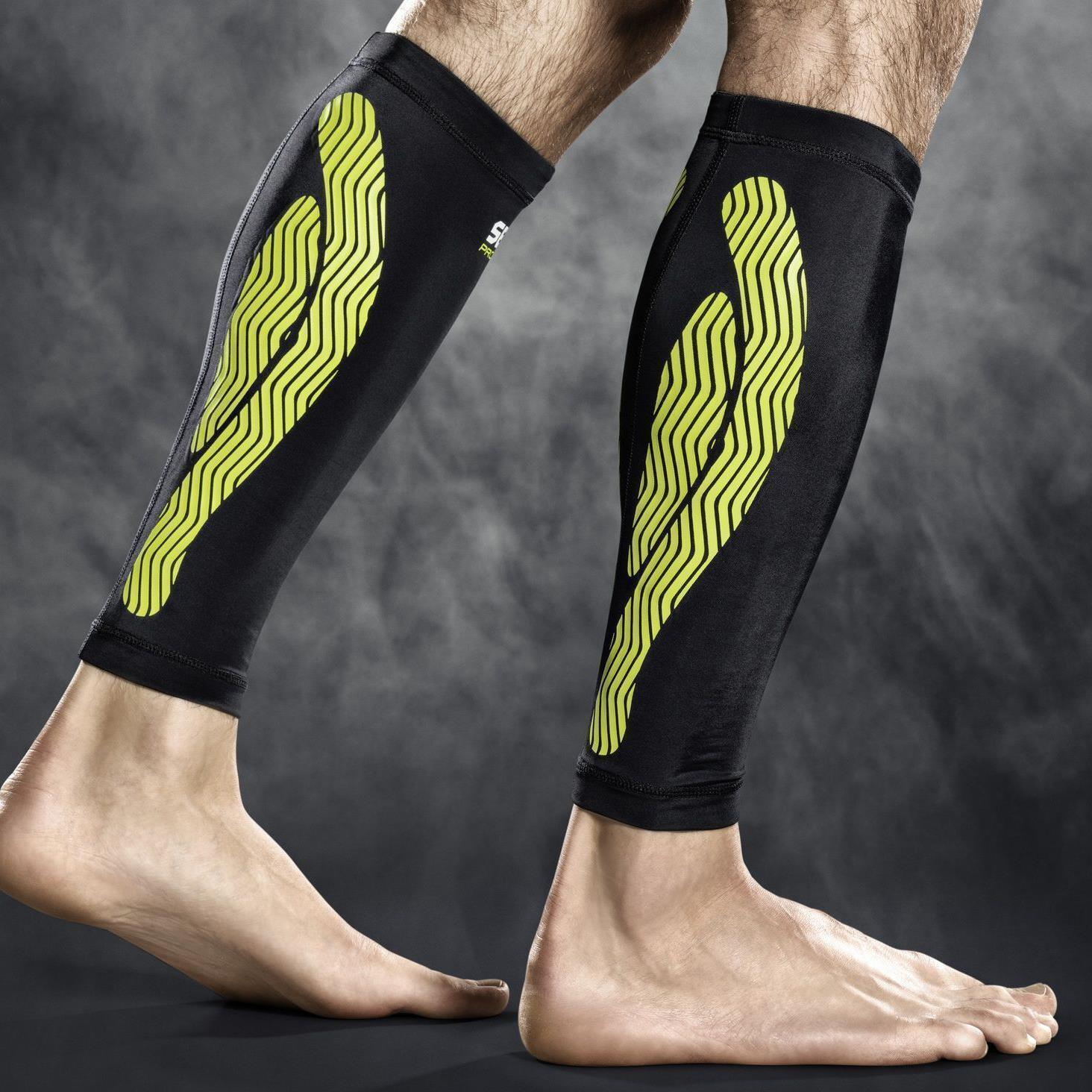 Fasce Compressive Per Polpacci 1 pezzo di maniche a compressione for polpaccio for donna, manica a compressione for gamba con stecche for tibia Supporto for gamba for corsa in bicicletta da viaggio(Bl