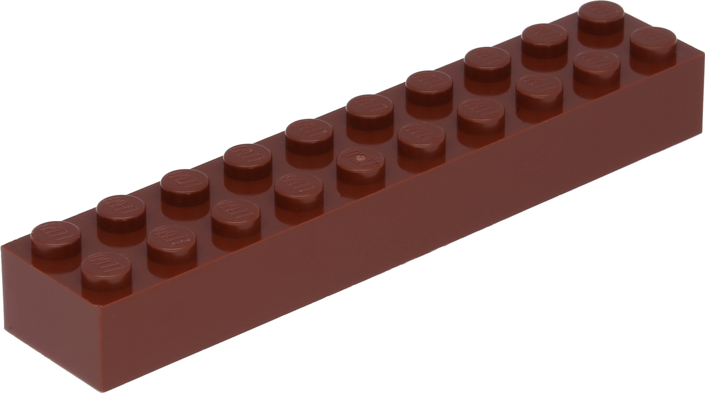 Lego® 2x10 kocky 3006 červenohnedé 50 kusov