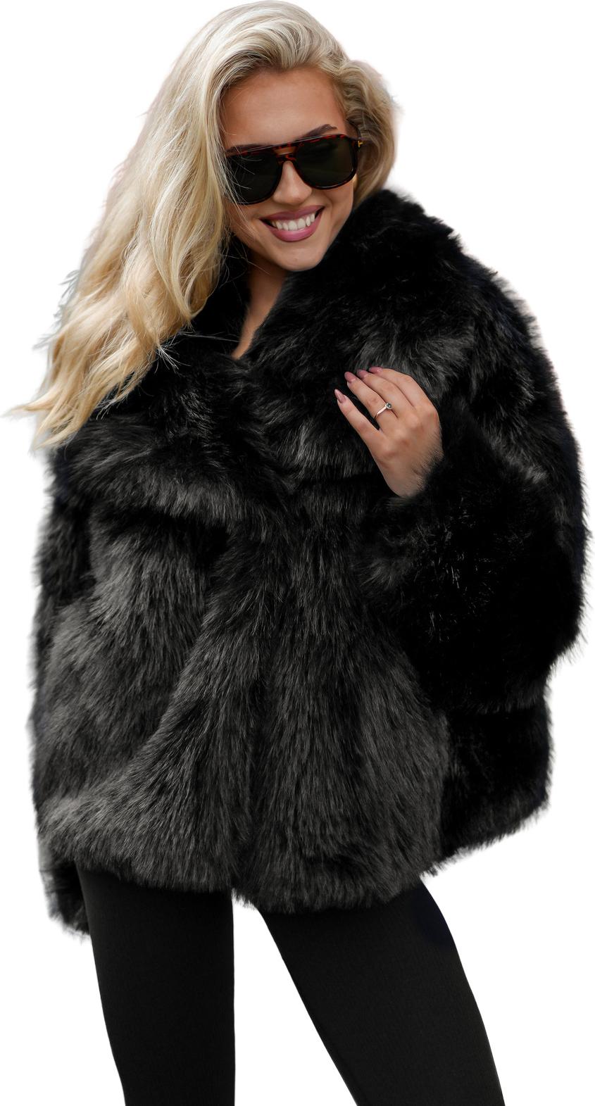 Damen Winterjacke Schwarz OZONEE JS/61M8515/392 L/XL