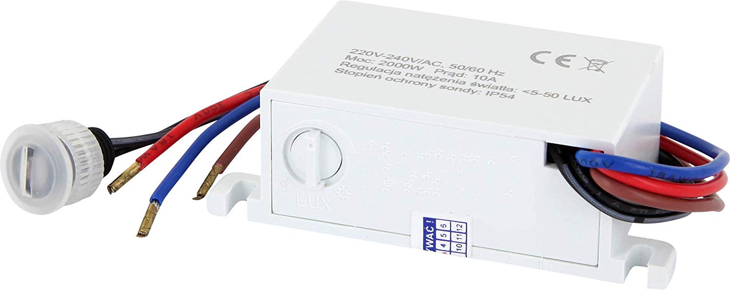 Dämmerungsschalter AC DC 12V 24V Dämmerungssensor Lichtsensor Twilight  Switch