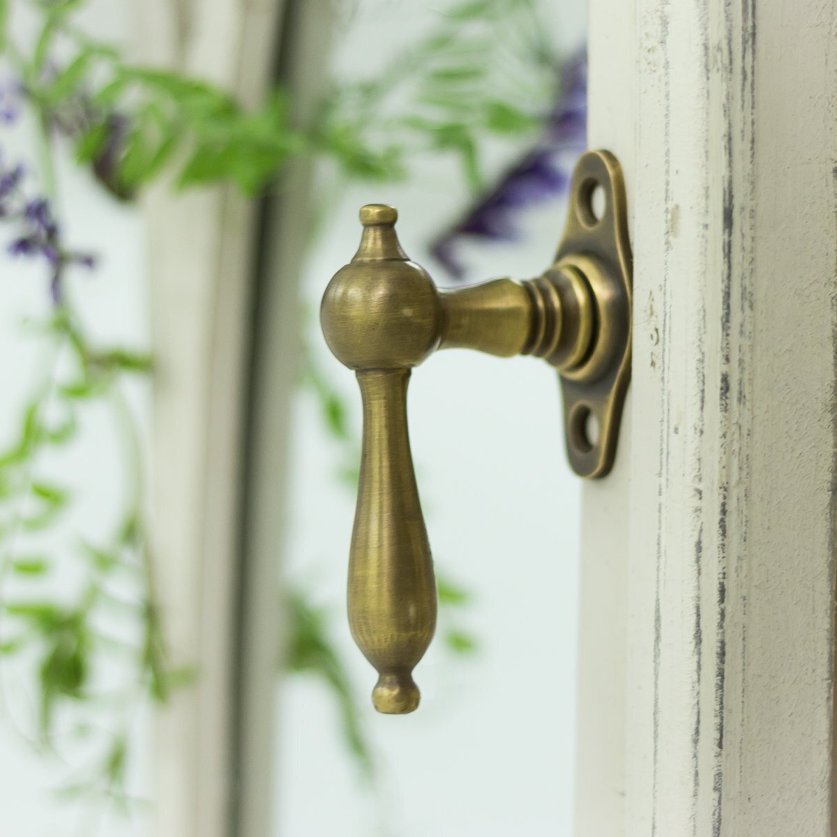 Antikas Fenstergriff Alt-Messing-Fensterbeschläge wie antik, Langgriff Fensterolive