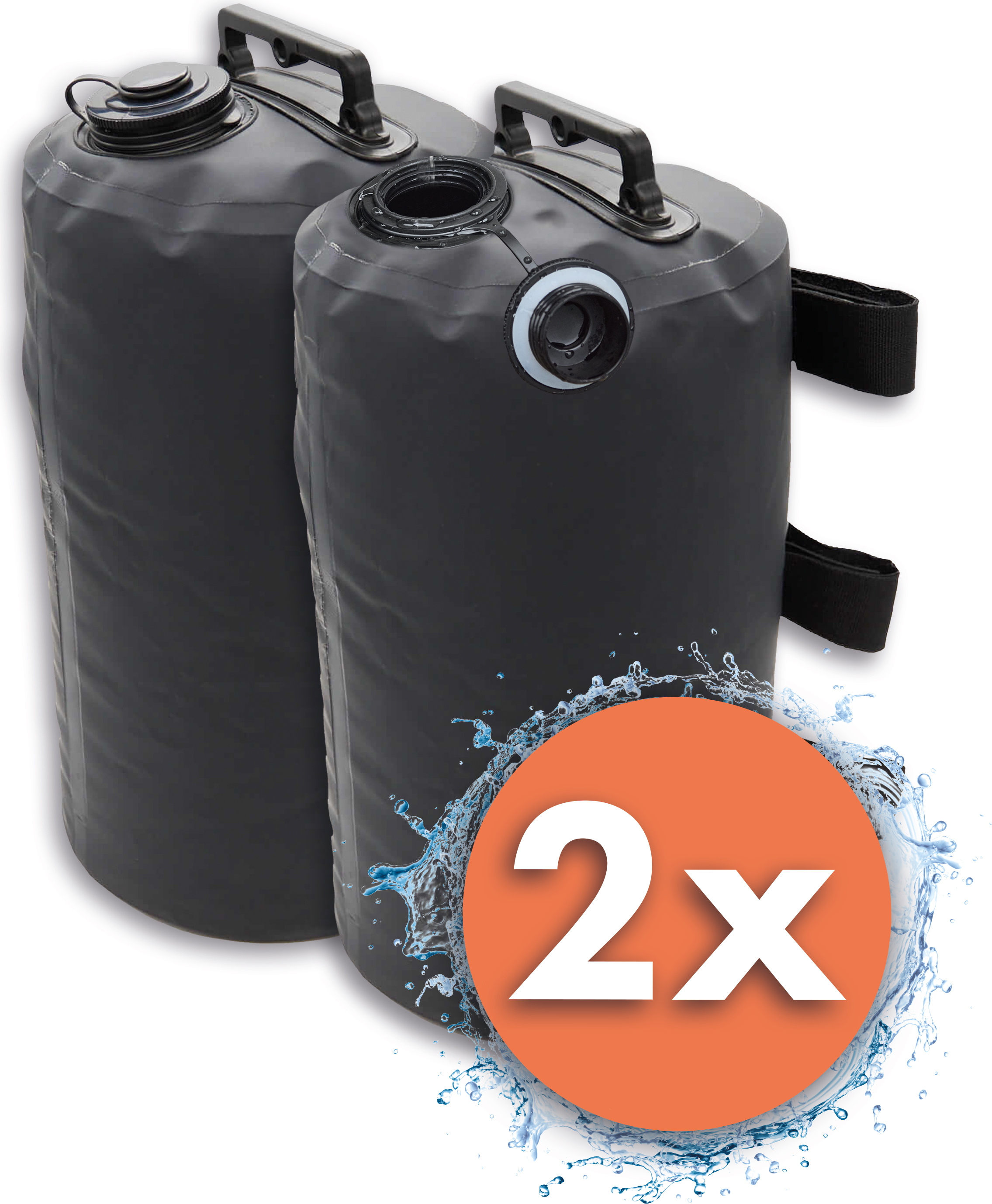 BailenaTents Wasser Gewichte für Pavillon und Zelt Beschwerung, 30Liter Kapazität, 2Stk. WGMS-30-2x