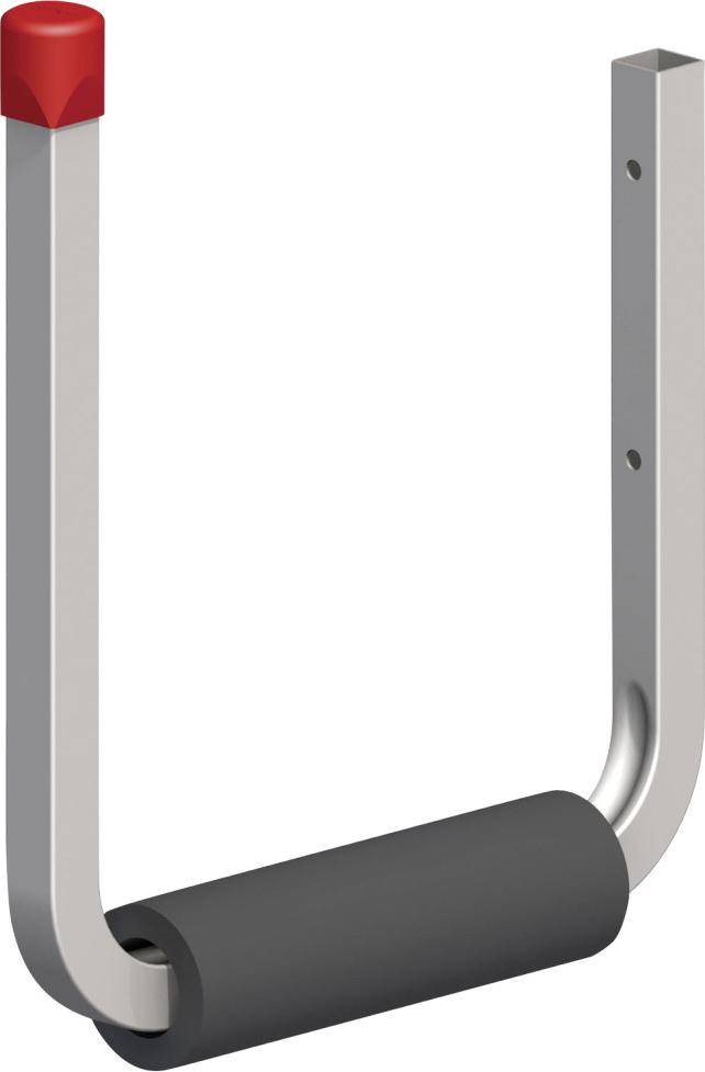 alfer Surfboardhalter 215 mm 215 x 200 x 250 mm Stahl verzinkt Kappe rot 2988