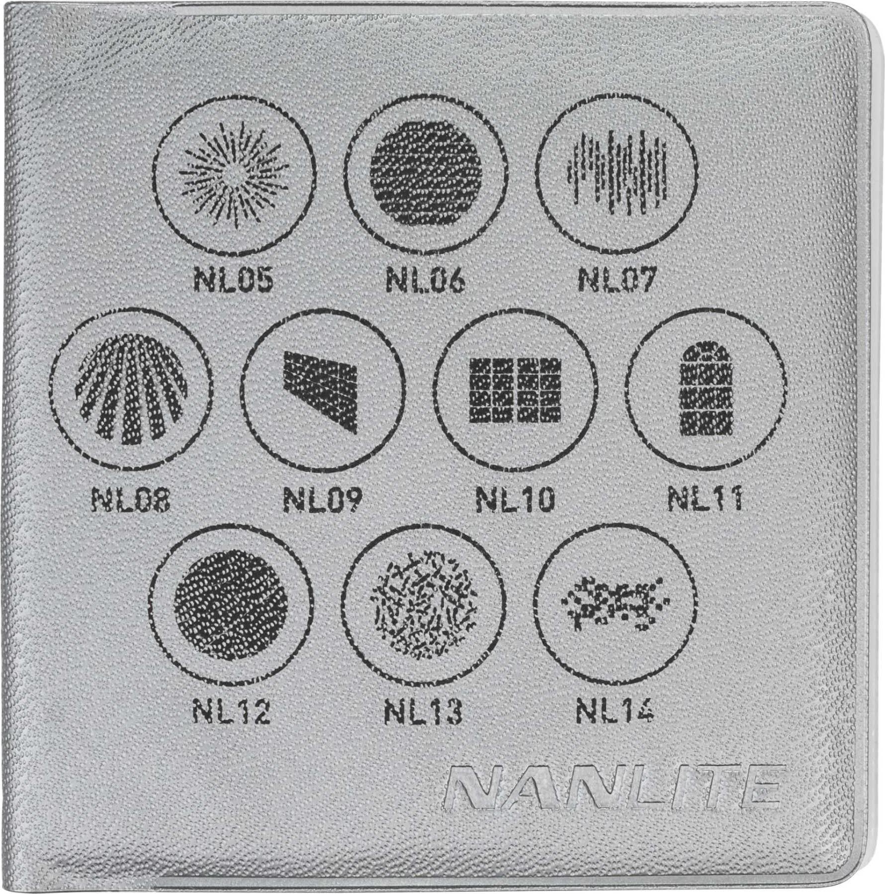 Nanlite Projektionsvorsatz Gobo-Set Serie 1 mit 10 Schattenmasken für PJ-FZ60 19/36 3812