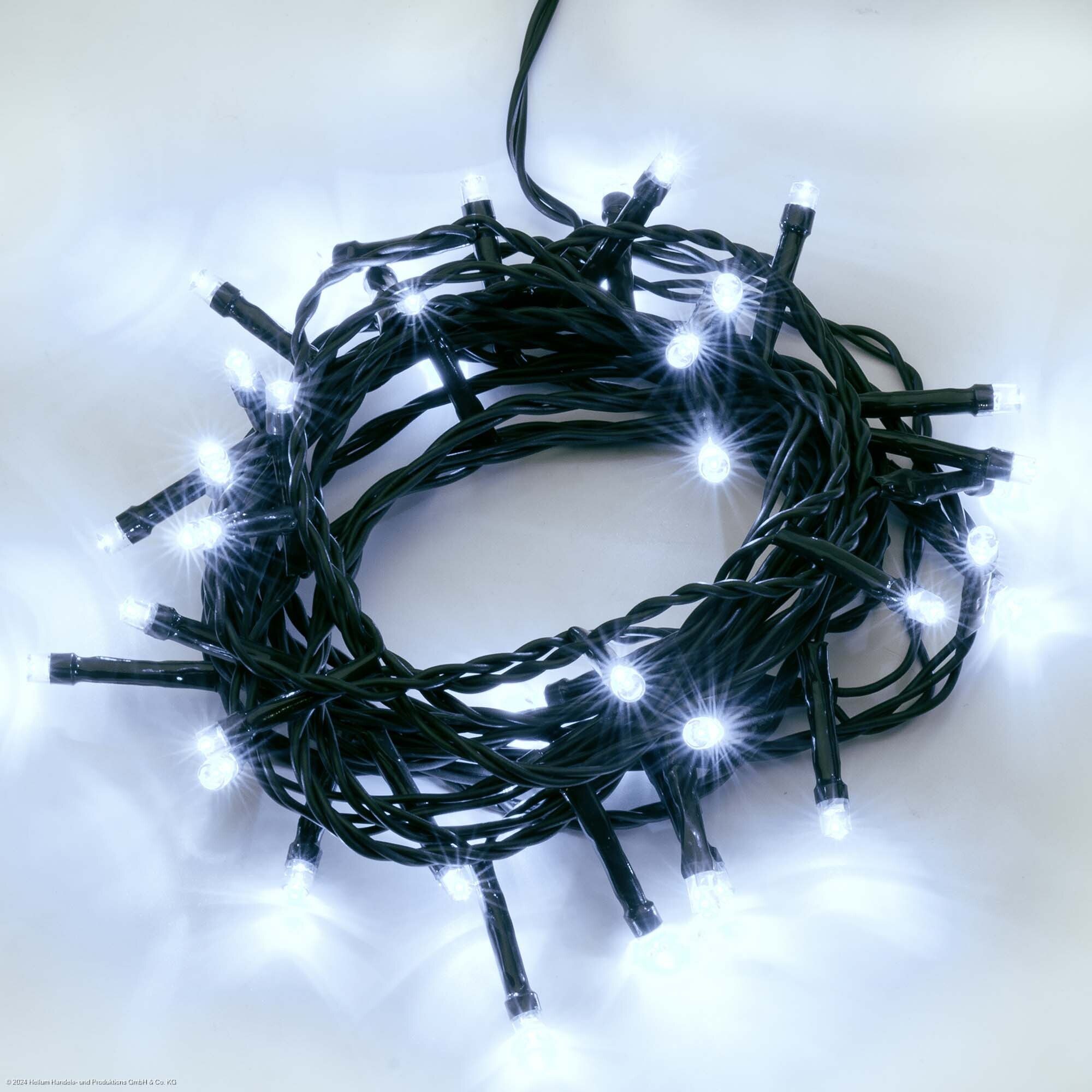 Hellum Lichterkette 40 LED, Lichterkette außen 3,9 m, Lichterkette kaltweiß mit Stecker