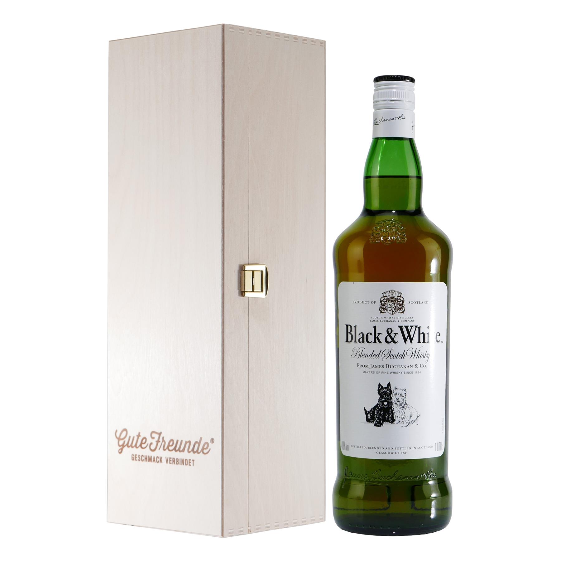 Black & White Scotch Whisky mit Geschenk-HK