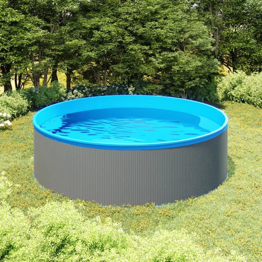 vidaXL Detské bazény 350x90 cm sivé - Bazény
