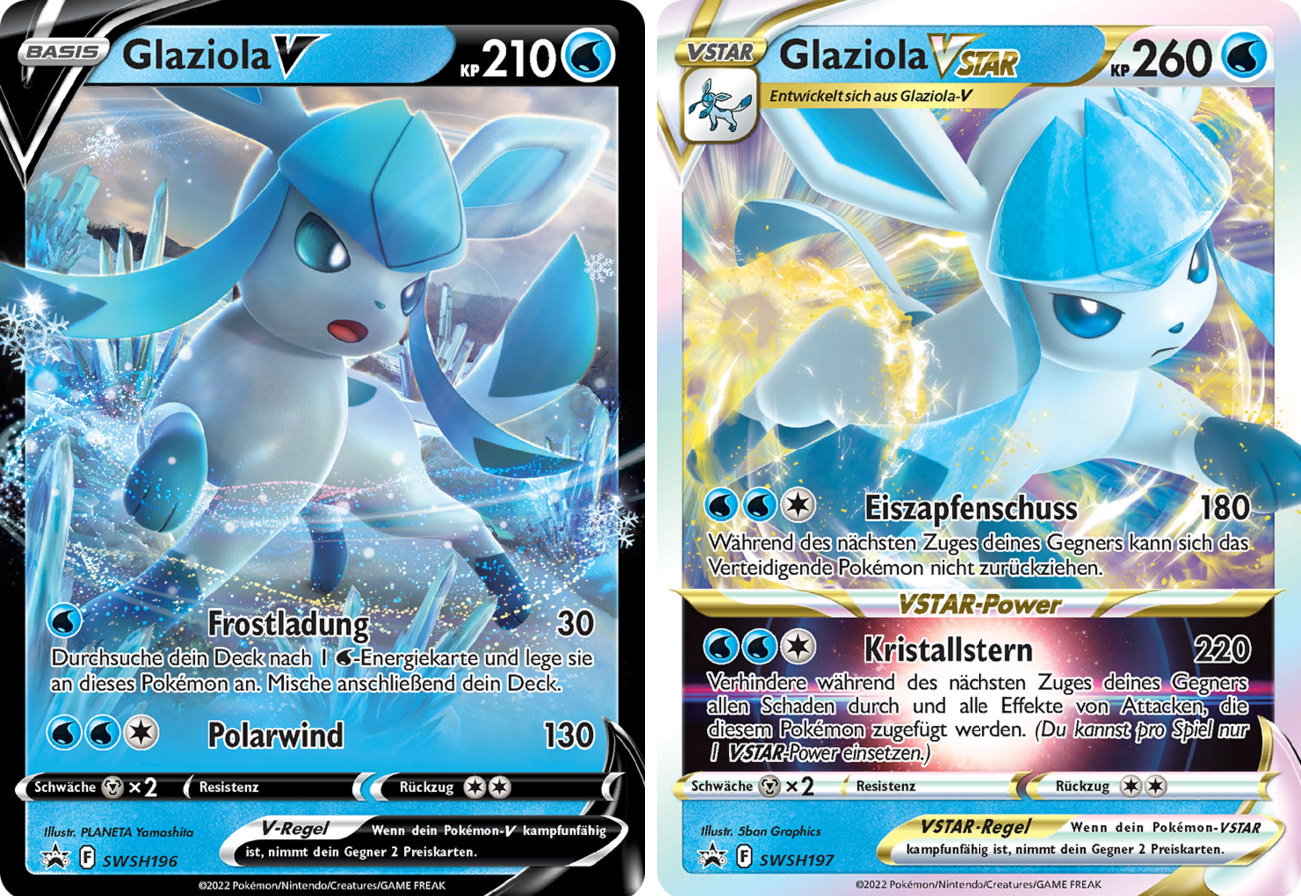 The Pokemon Company Glaziola V & Glaziola VSTAR SET Schwert & Schild Promos SWSH196-197 Sammelkarten Pokemon Einzelkarten 1 Stück SWSH PROMOS 196-197