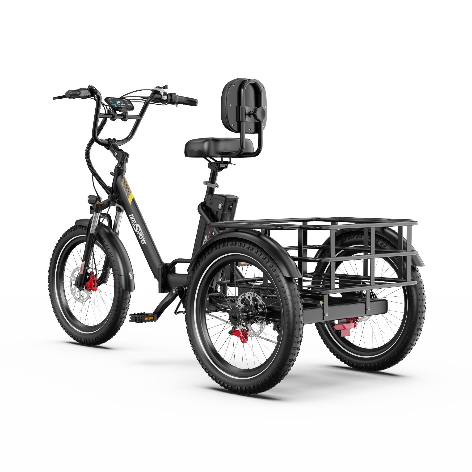 2025 20 palcov * 3.0 18Ah elektrická trojkolka s košom e-bike nákladný bicykel e-bike skladacie bicykle Bafang motor hliník Maximálne zaťaženie 180KG Senzor krútiaceho momentu