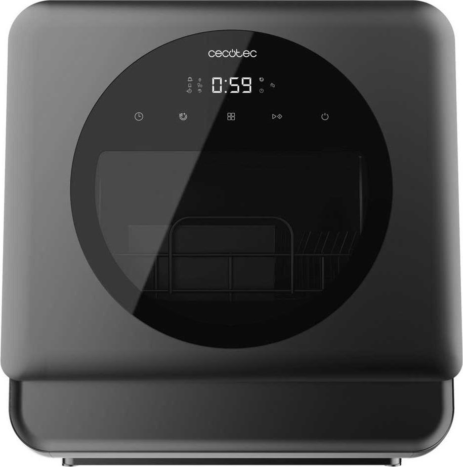 Cecotec Bolero Aguazero 1150 Dark, Na pracovnú dosku, Kompaktné, Nerezová oceľ, Dotyk, Košík, 3 miest