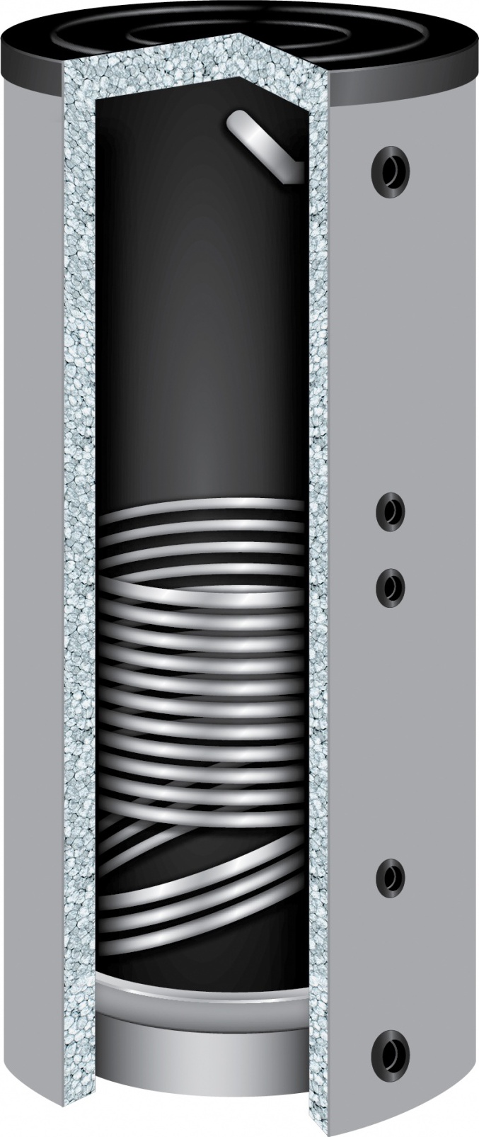 TWL 500 Liter Edelstahlspeicher ES-500 Edelstahl Standspeicher Boiler ES.0500-B