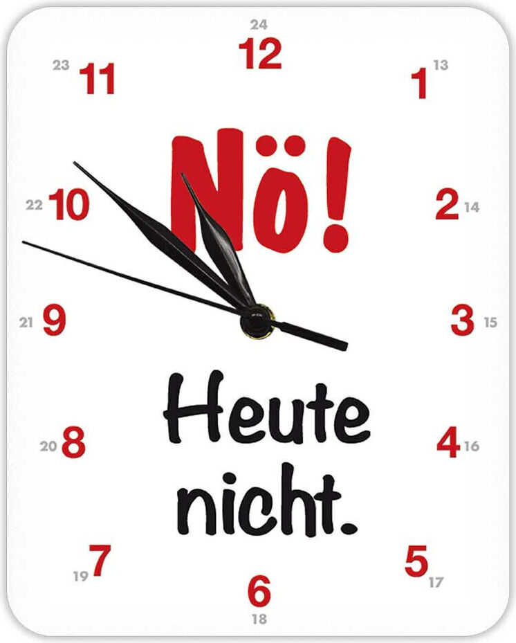 Blechwaren Fabrik Braunschweig Gmbh Nö Heute nicht. - Wanduhr aus Blech 20 x 25 cm KU11