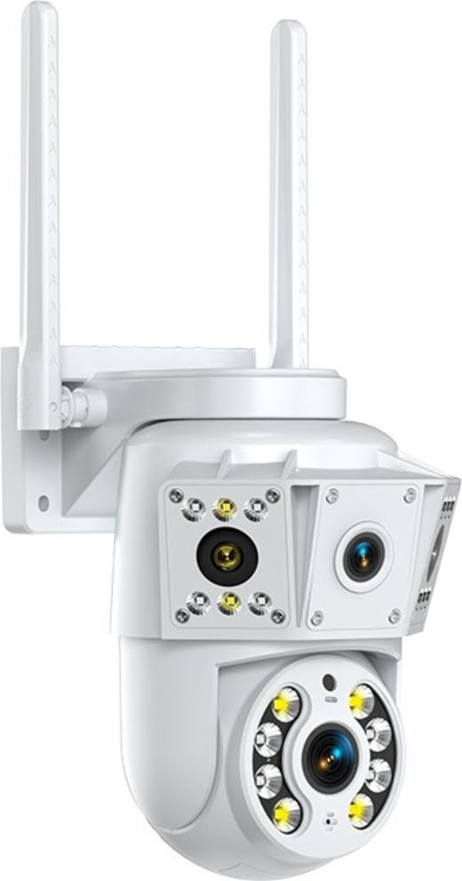 INF Dual-Lens WLAN Überwachungskamera: 1080P HD, Farb-Nachtsicht, Fernüberwachung 407539