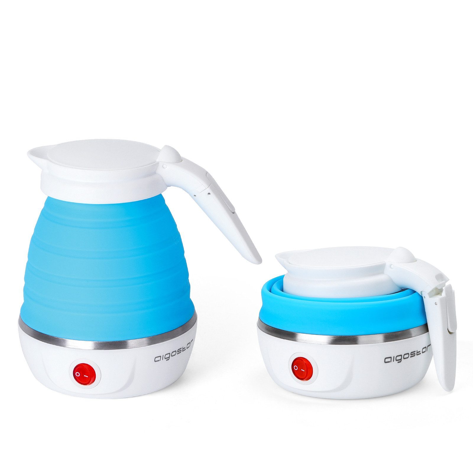 Aigostar - Mini Faltbarer Wasserkocher Klein, Tragbarer Reisewasserkocher