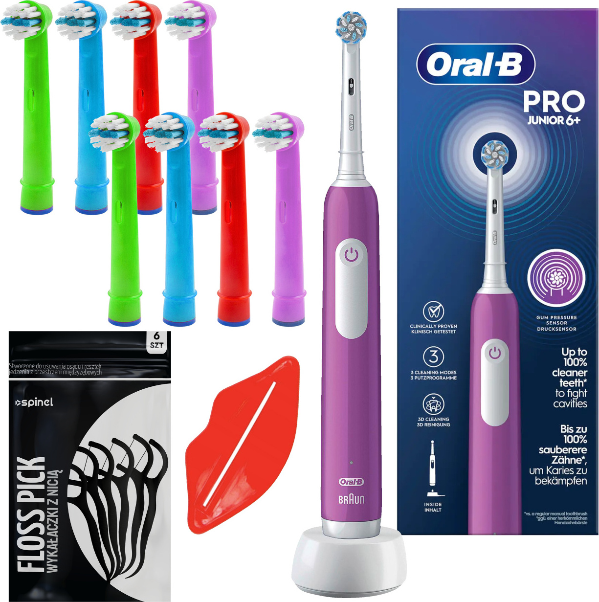 Príslušenstvo K Zubným Kefkám Oral-B Junior 6+ Pro Fialová