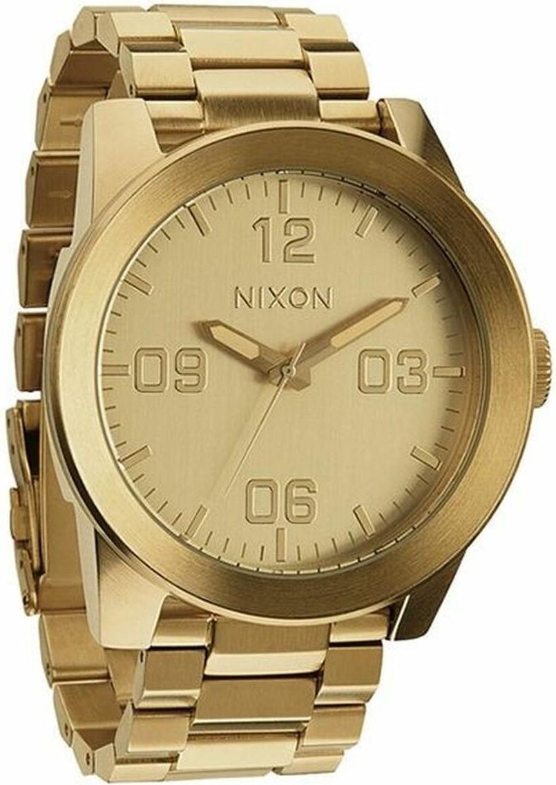 Zlaté pánske hodinky Nixon A346-502