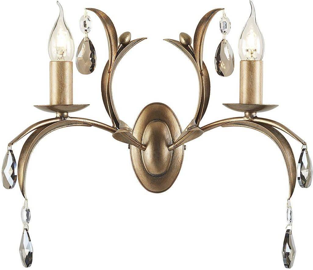 Elstead Lighting Elstead Lily Wandleuchte E14 2-fach Bronze Patina, UK LL2-ANT-BRZ