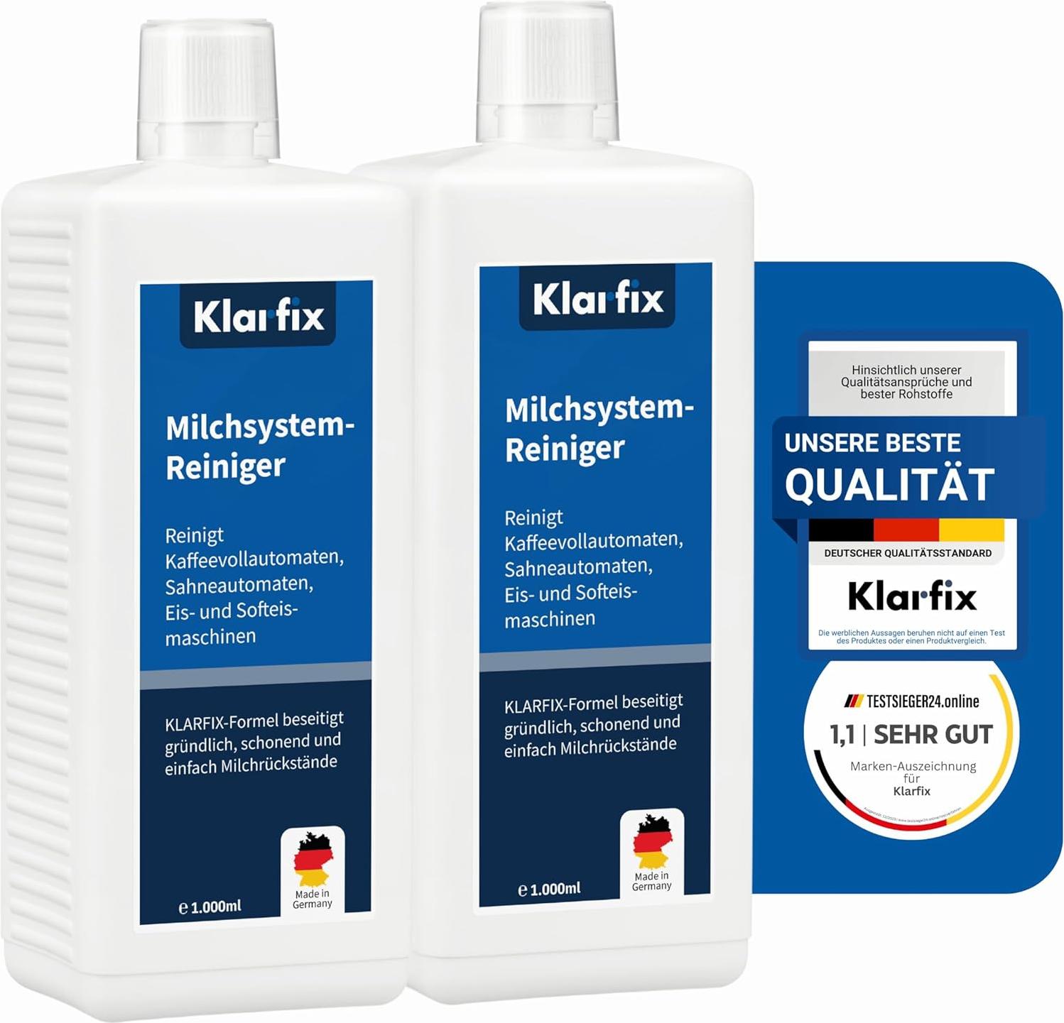 Powershop4U Milchsystem-Reiniger | Entfernt Milchfett, Milcheiweiß & Milchrückstände | Für Kaffeevollautomaten, Milchaufschäumer & Eismaschinen | Für alle Marken (2x 1.000ml)