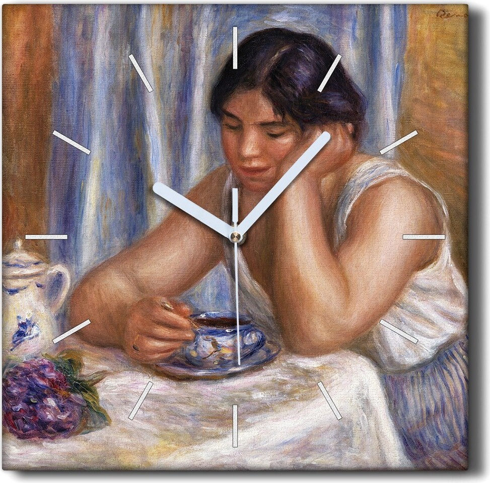 Coloray Hodiny Unikátní 30x30 cm Tiché hodiny Pro obývací pokoj a kuchy Nástnné hodiny Plátno erné ruiky hodin - ena káva