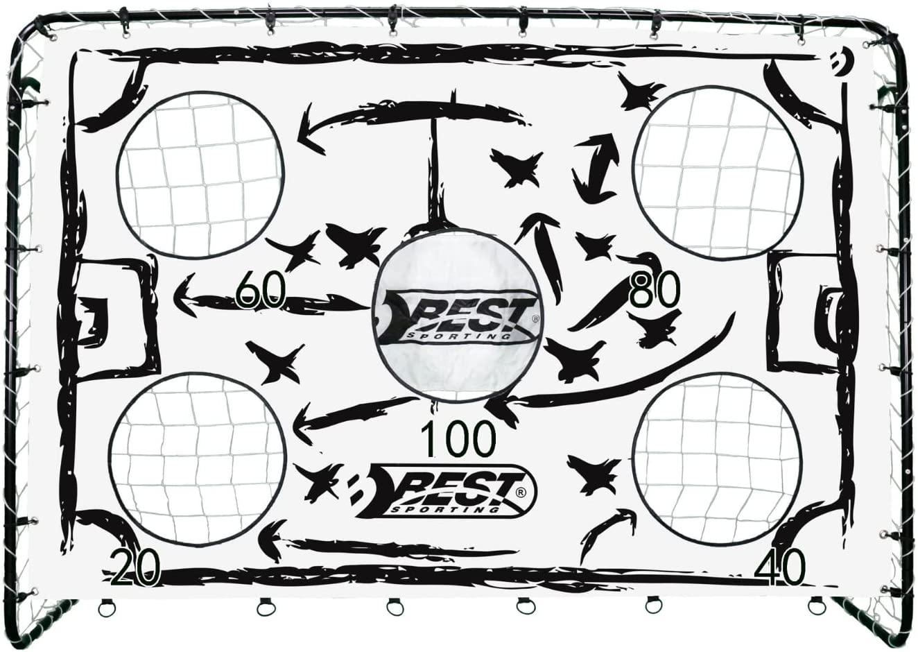 Best Sporting Fußballtor mit Torwand, TAKTIK 213 x 152cm mit Netz und Torwand für Torwandschießen 11076