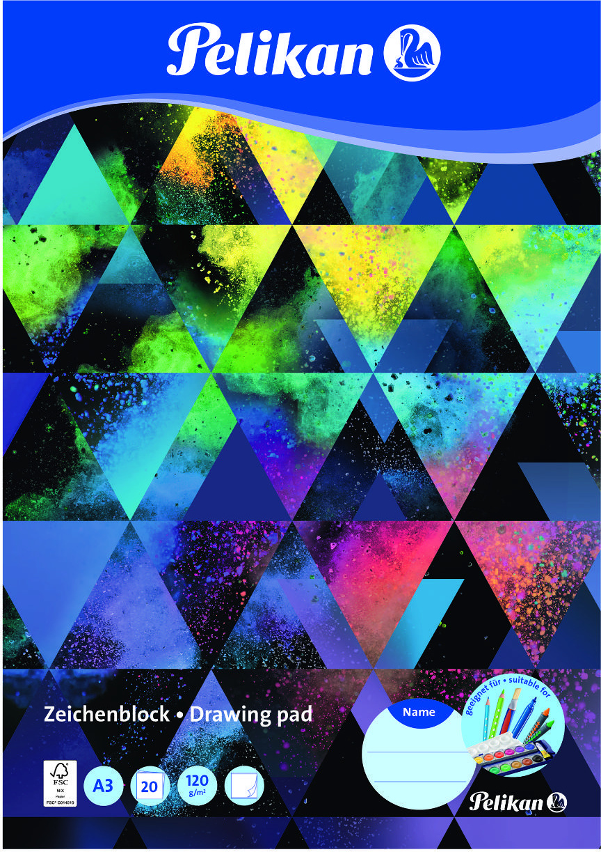 5x Herlitz Zeichenblock DIN A3, 120 G/m² - 4 Verschiedene Motive, Je 20 Blatt