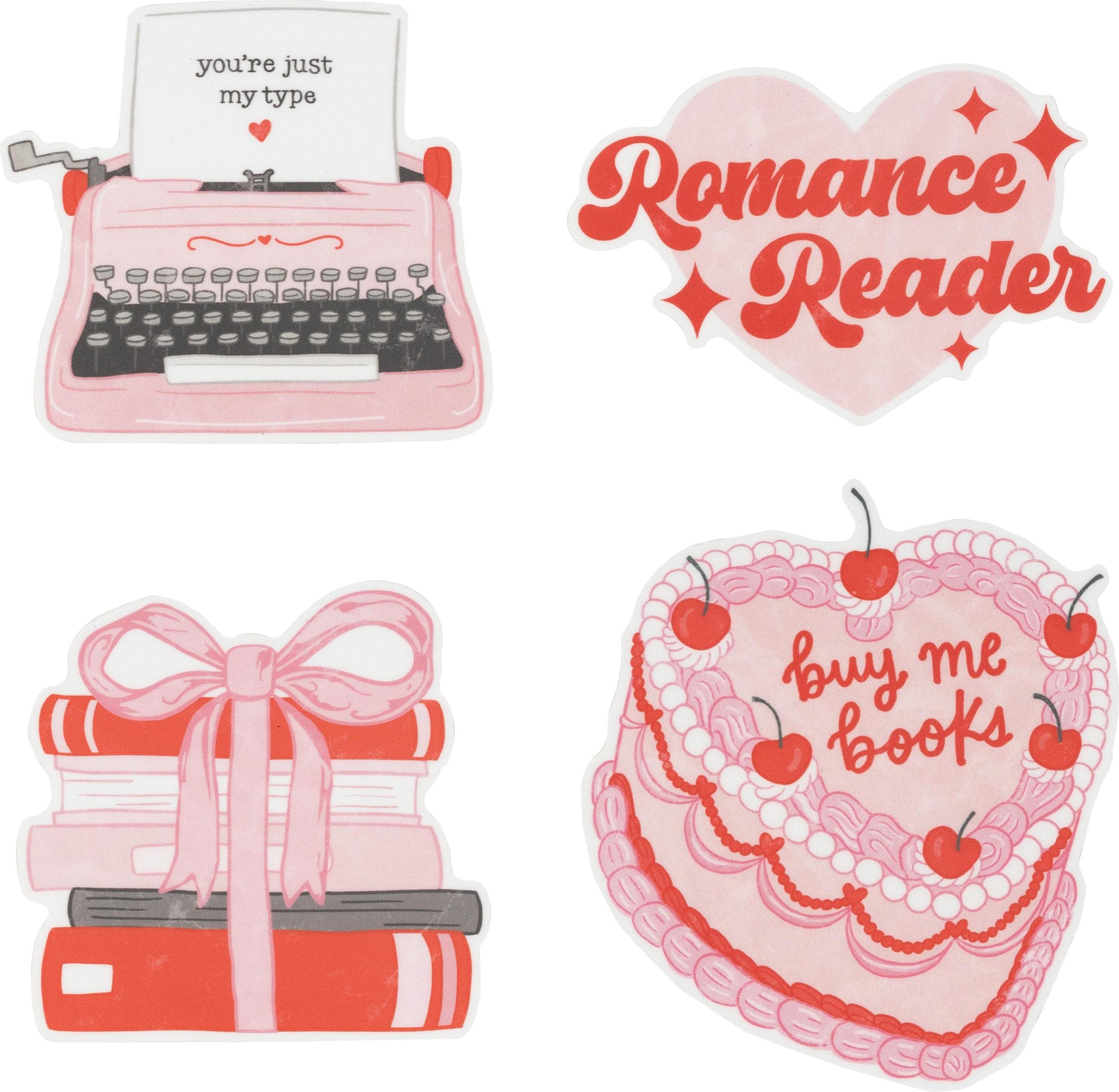 Romance Reader Stickers - Sticker Set of 4