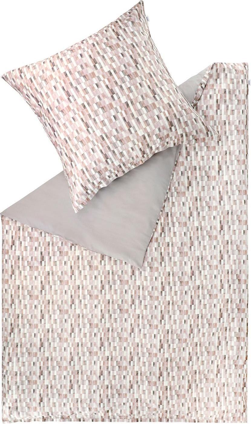 Stoeckler & Grimmler Flanell-Wendebettwäsche - 155 x 220 cm - Rose - Baumwolle - mit Reißverschluss 77388-075-155-220