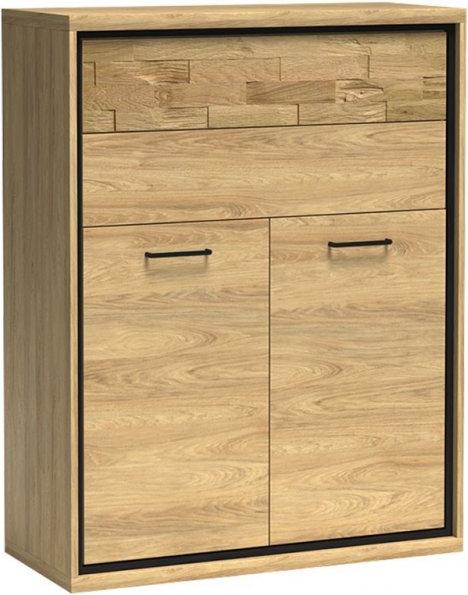 VENETI GINETTE hohe Kommode - Hickory Nussbaum / Eiche 044-10-00062