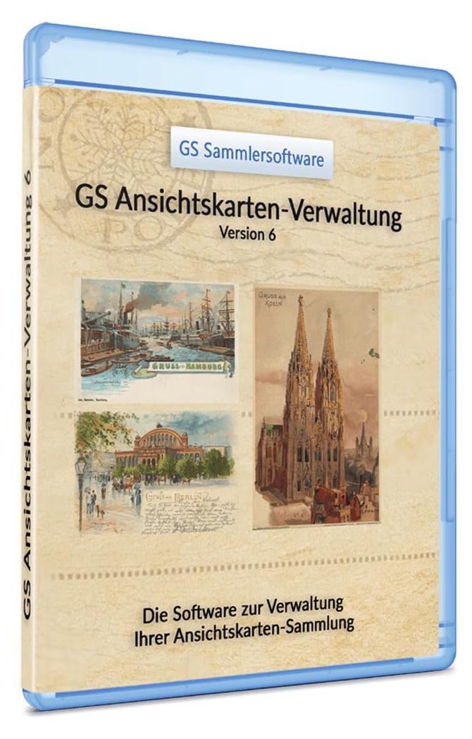 Sonstige Verlage GS Ansichtskarten-Verwaltung 6 - Software zur Verwaltung von Ansichtskarten - Datenbank Programm zur Ansichtskartenverwaltung