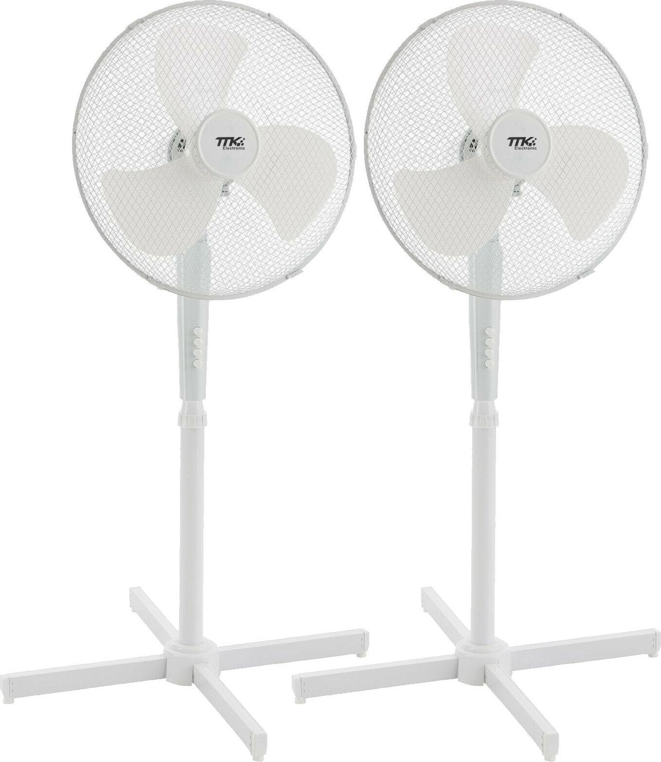 Buri 57 dB leiser Standventilator, höhenverstellbar bis 122 cm Autom. 80°-Oszillation mit Abschaltfunktion 3 Geschwindigskeitsstufen 40W geringes Betriebsgeräusch Ø 40 cm, geringe Betriebskosten HW-2xVentilator