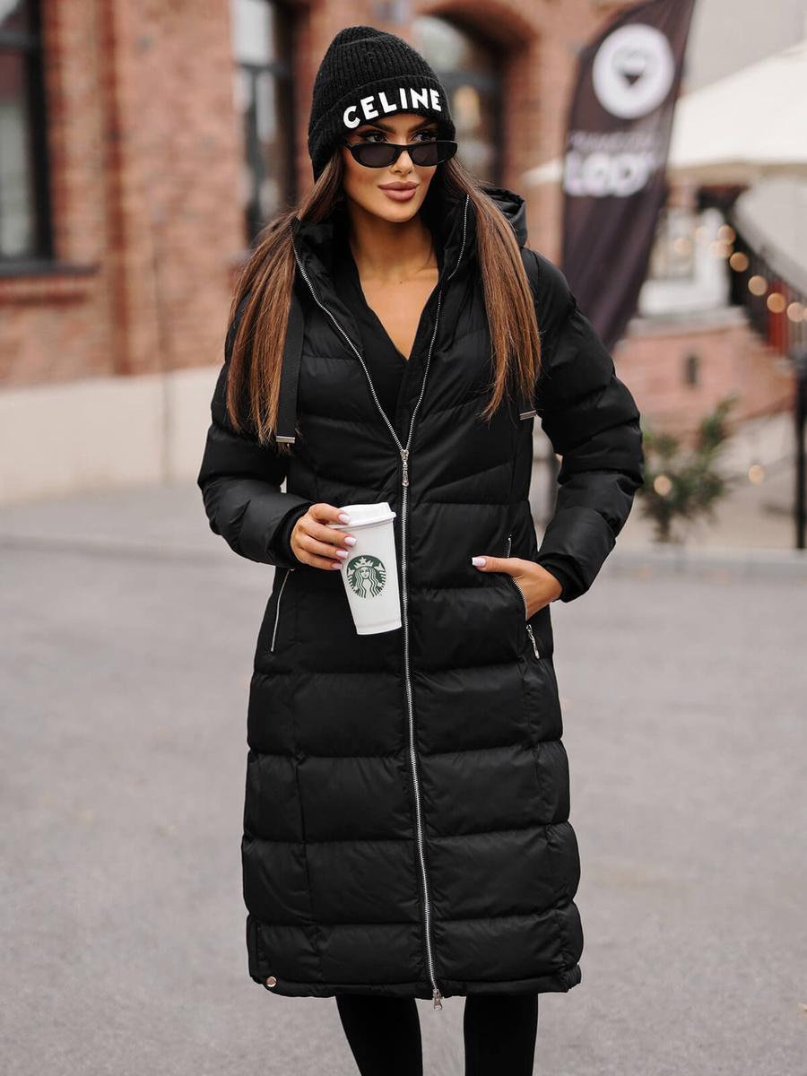 Damen Winterjacke Schwarz OZONEE JS/M736/392Z S