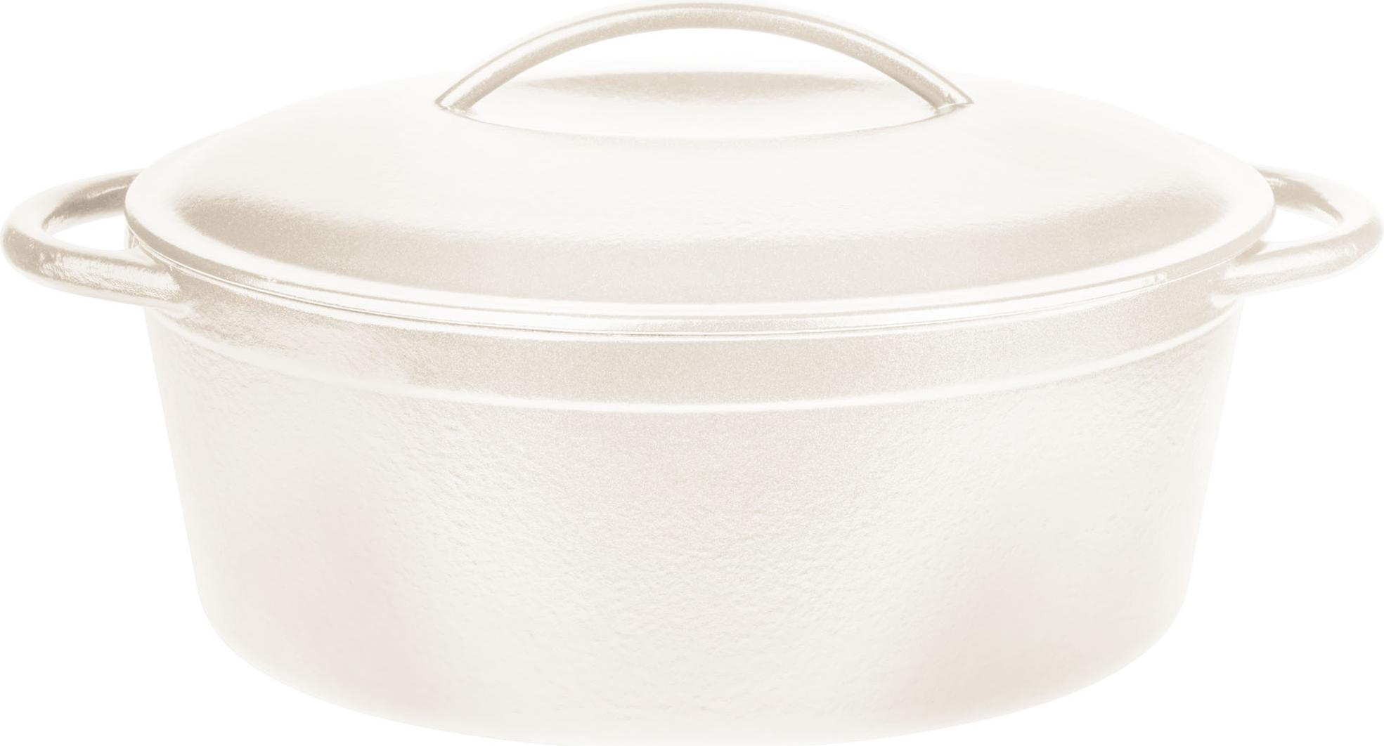 GSW Gusseisen Bräter Brattopf Bratkochtopf Kochtopf Topf 33 x 25 cm weiss 421658