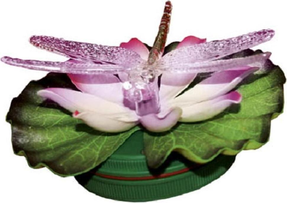 Star LED Schwimmlicht Seerose mit Libelle RGB Farbwechsel 066-38