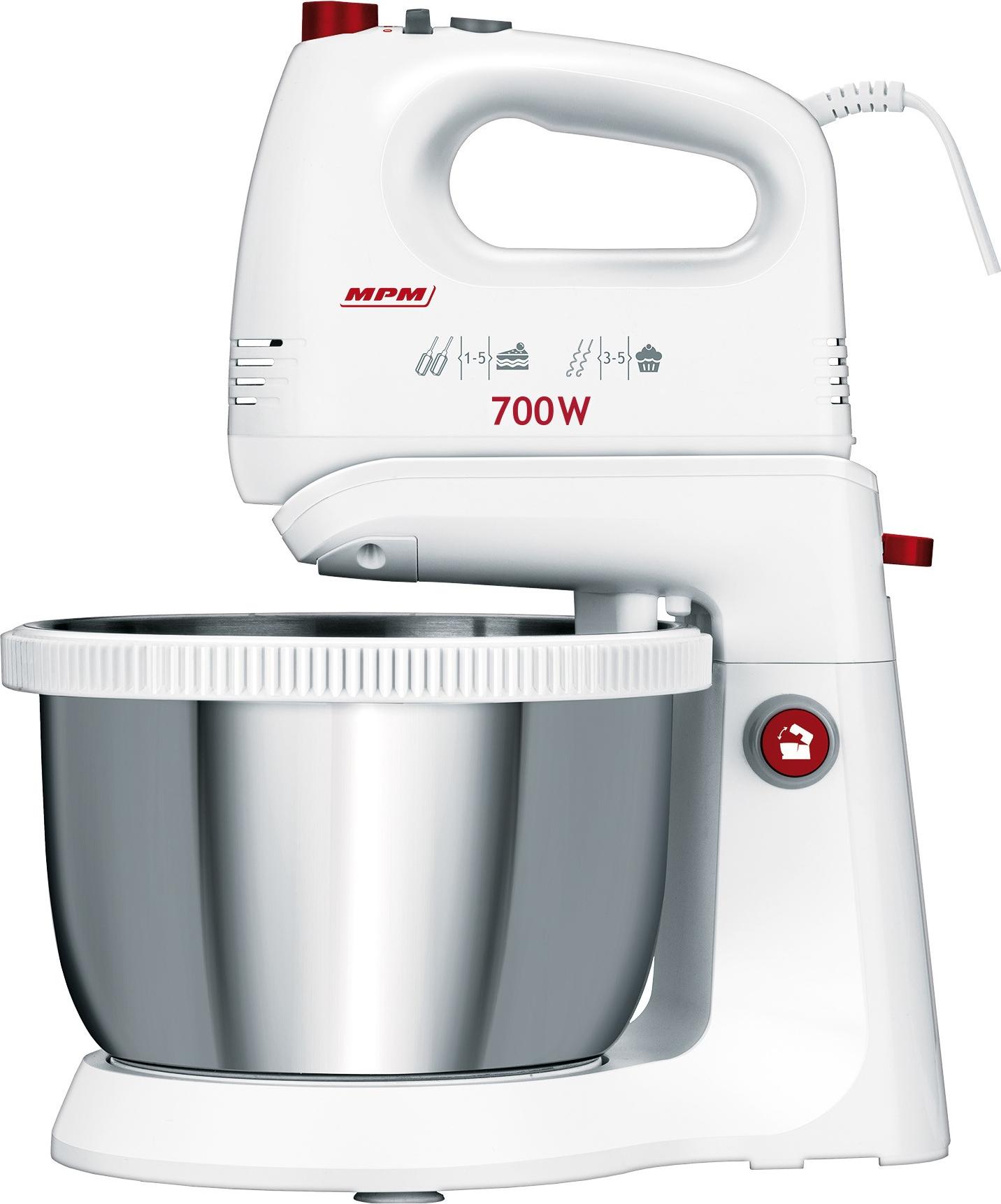 Handmixer mit Schüssel weiß 700W MPM MMR-21Z