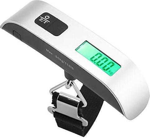 Garsent Gepäckskala, Mini LCD Digitale elektronische Skalen hängen Support max. Tragbares Gewicht 50 kg Reise