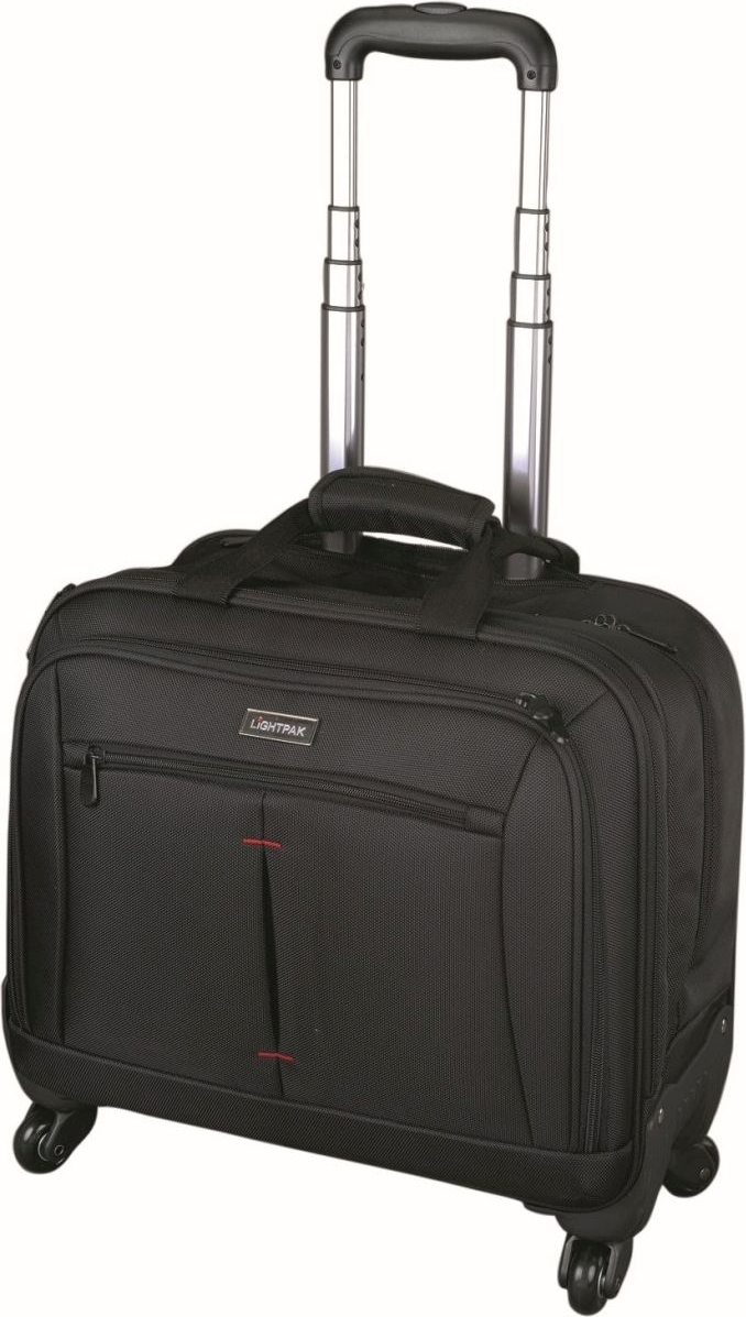 Lightpak Business Laptop Trolley Star 44x42x23,5cm Nylon schwarz Packung mit 3 Stück 46116