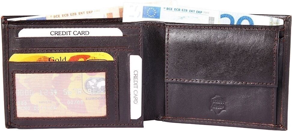 Akzent Herren Geldbörse aus Echtleder, Querformat