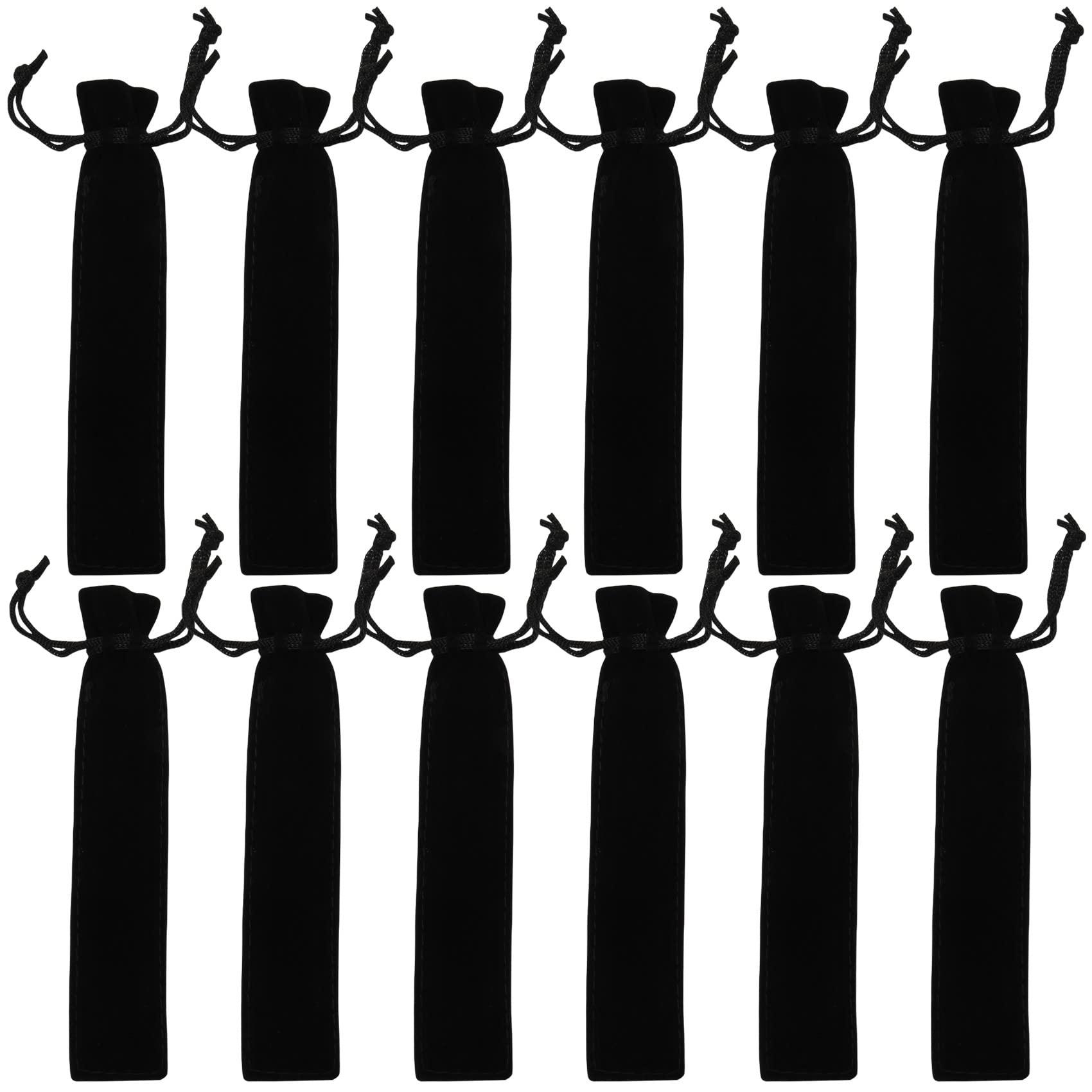 Markenlos 50 schwarze Samtetuis, Stifthalter