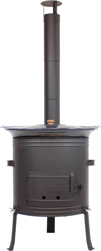 Grillplanet Gulaschkanone 1,2 mm 42 cm mit 22 Liter Gulaschkessel und Deckel