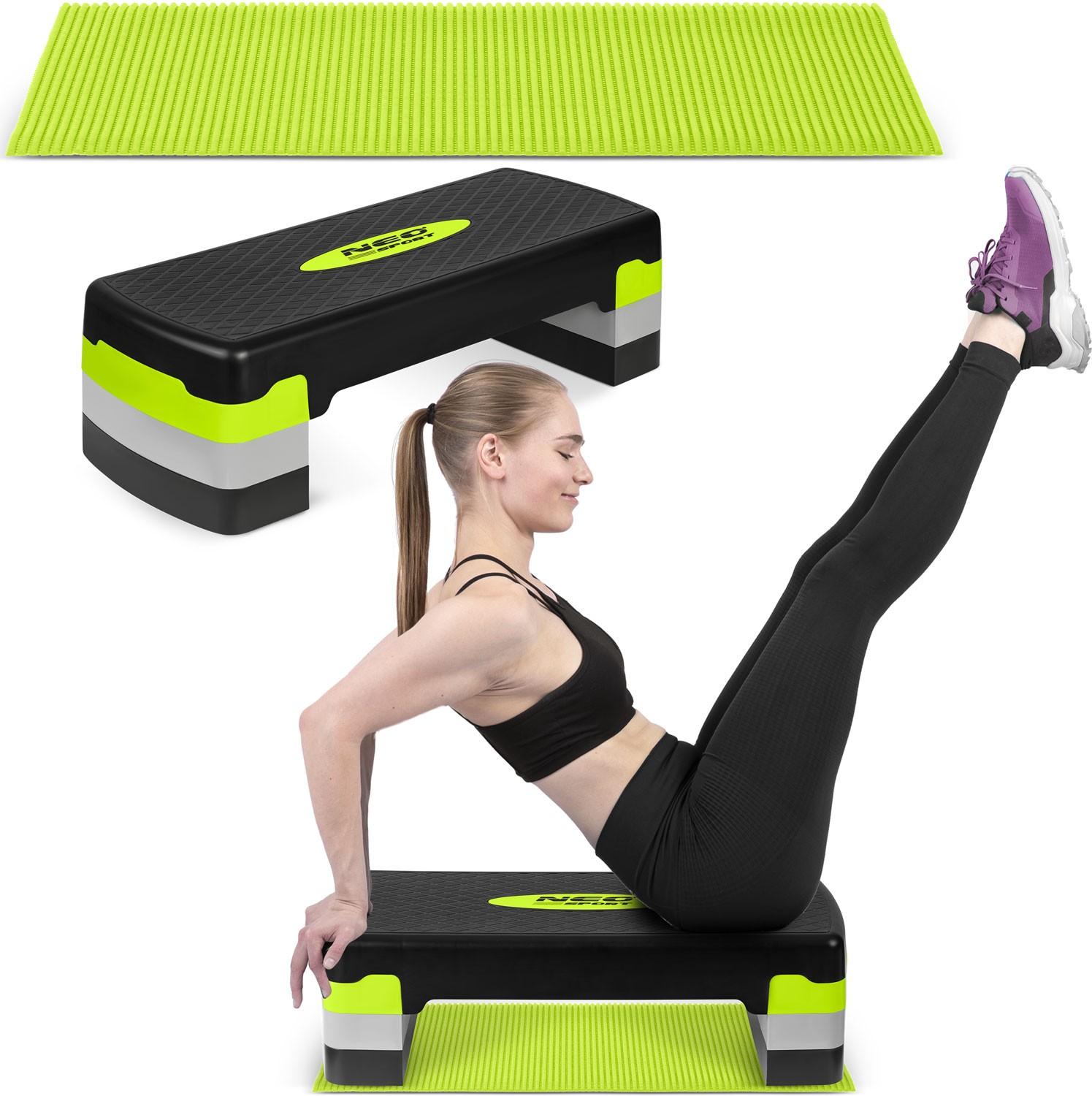 Neo-Sport 3-stufige rutschfeste Treppenplattform grün GSHB_janshop_140000
