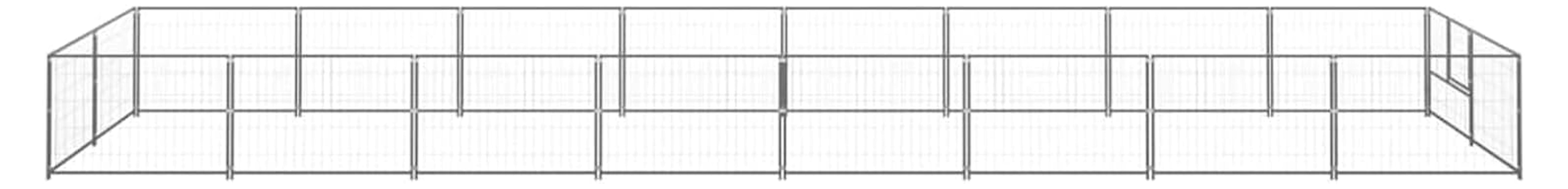 Markenlos Hundezwinger Silbern 16 m² Stahlzwinger